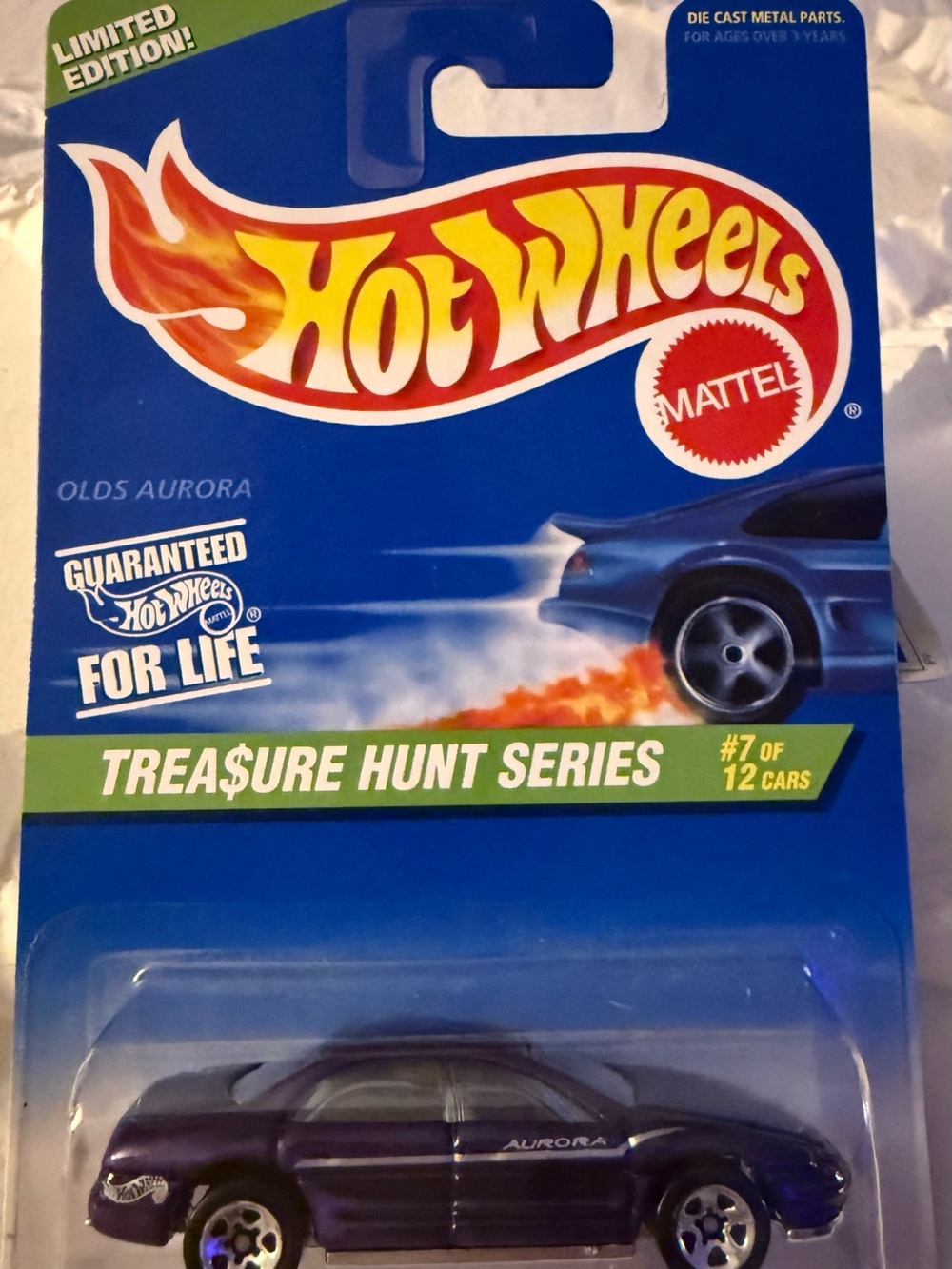 1997  Hot Wheels Treasure Hunt Series - Olds Aurora. #7 in a series of 12.